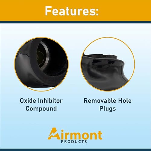 Miniatura 4 de AP-10302 Conector de empalme aislado negro, Rango de cables 2-14, Conductor de alimentación eléctrica de entrada de un solo lado, Prellenado con