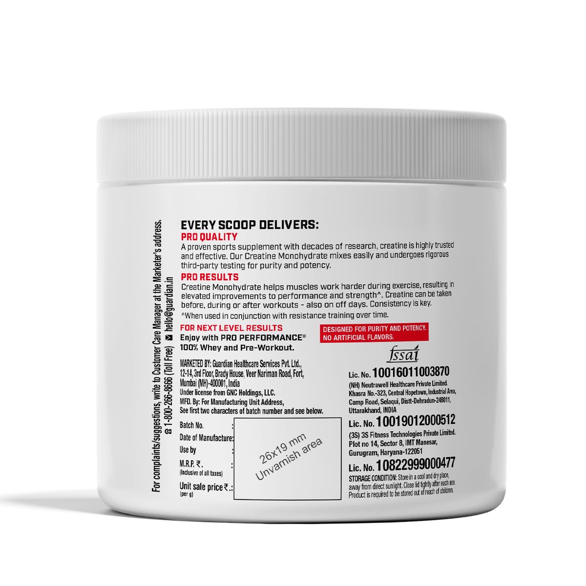 GNC Pro Performance Pure Micronized Creatine Monohydrate with Free Shilajit|250 gm & 10 gm Shilajit|Instantized|Fuels Muscles|Increase Muscle Mass|Rapid Absorption|Orange,powder,2 count,69 Servings — Amazon image 9
