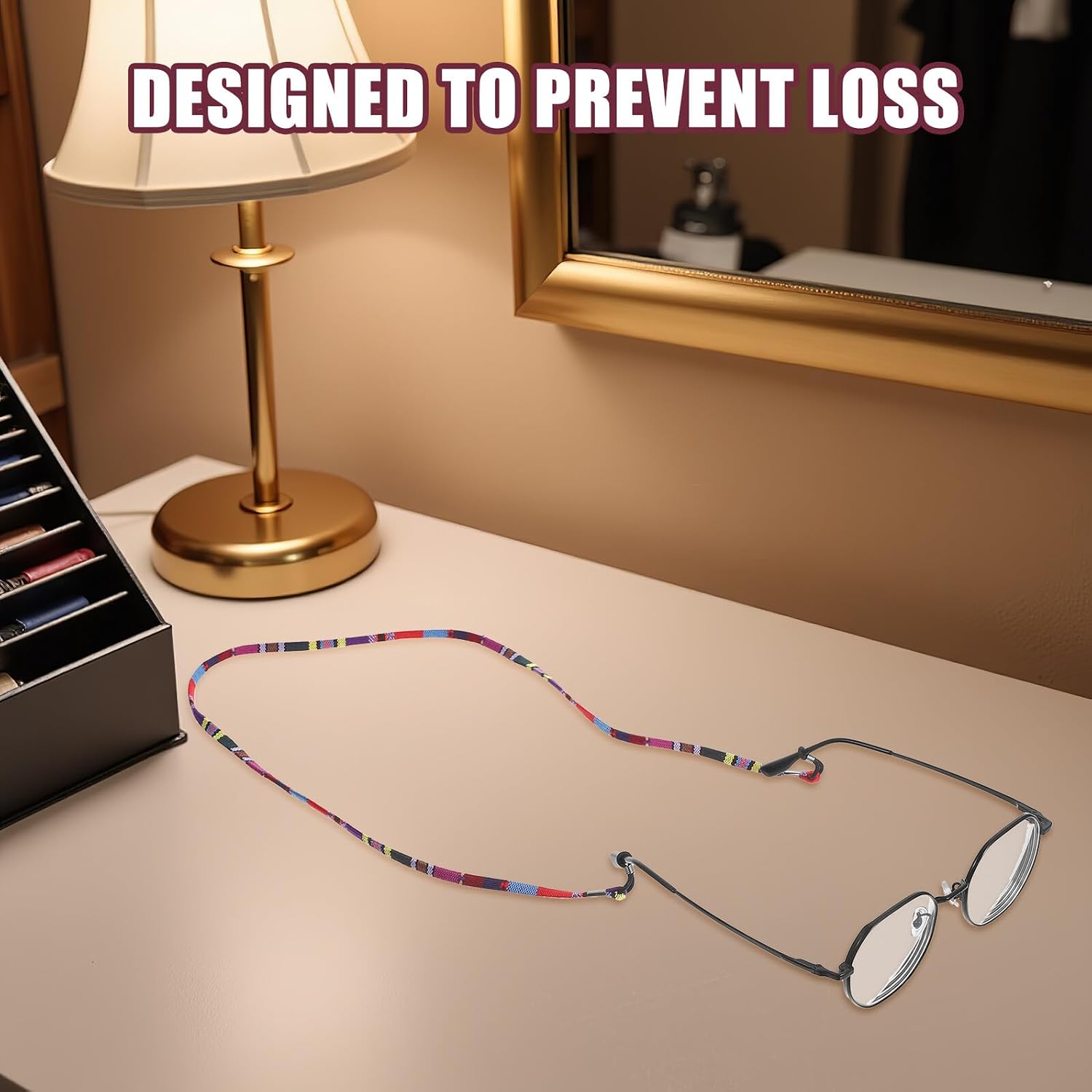 20pcs Colorful Ethnic Style Eyeglasses Chains Lightweight Anti-slip Glasses Strap Holders for Women and Men Outdoor Use Sunglasses Neck Retainers