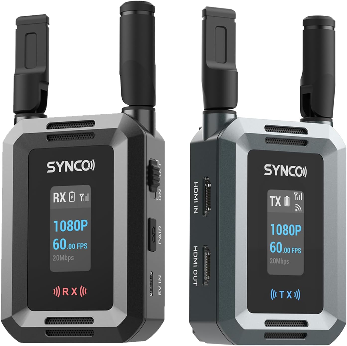 SYNCO XVision HD 1000ft Wireless Video Transmission System,5G HDMI Transmitter and Receiver Support 1080p60 40ms Latency,HDMI-Loopout