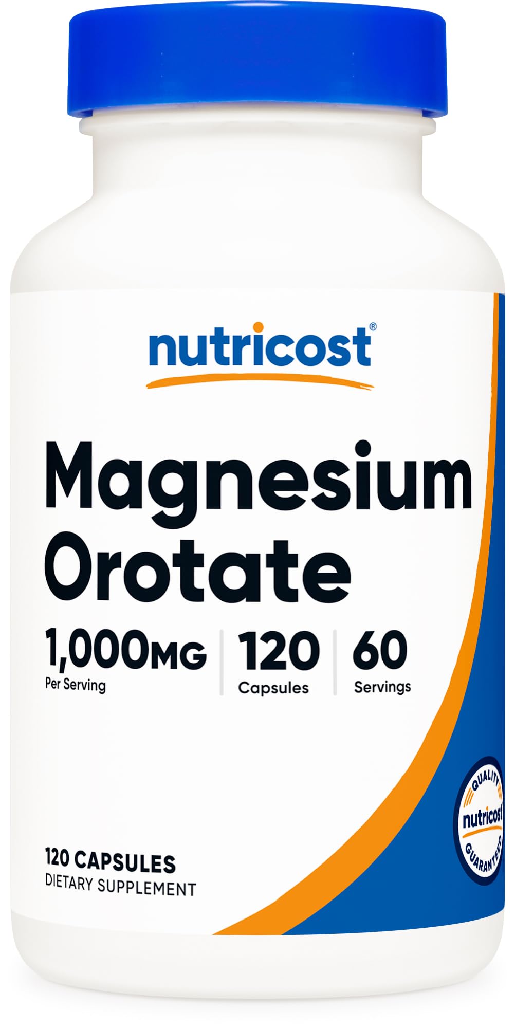 Nutricost Magnesium Orotate 1000mg, 120 Capsules - 60 Servings, 500mg Per Capsule, Non-GMO, Gluten Free