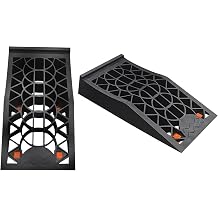 2 Pack Car Ramp, Car Ramp for Oil Change, Lift and Vehicle Maintenance, Heavy Duty Tire Ramps for Low Chassis Cars and Support Jack, 17x9.25x3.15