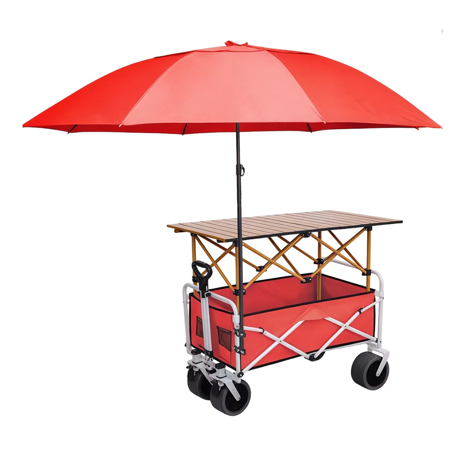 Carrello portatile con ruote e ning – Carrello pieghevole per chiosco per un facile montaggio, perfetto per eventi di mercato Street Food e vendita all'aperto