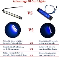 Vista 2 de Boaton Luces LED para pesca nocturna marina, luces interiores de cortesía para barco, sin necesidad de perforar, azul