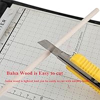 Vista 4 de Varillas redondas de madera de 1/2 x 12 pulgadas, varillas de madera sin terminar para manualidades y proyectos de bricolaje, 12