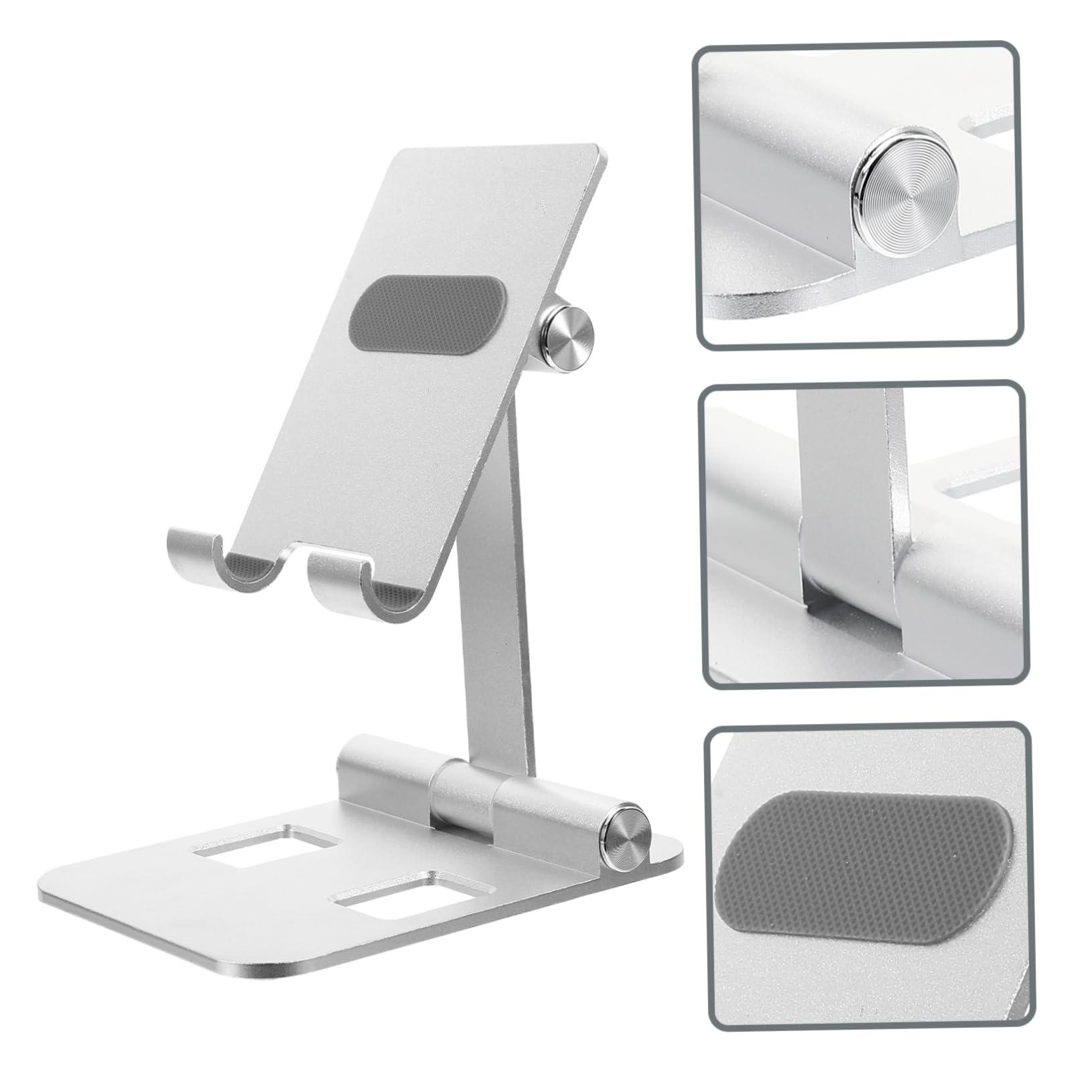 1pezzi Supporto Da Scrivania Per Smartphone e Tablet Pc Alluminio Design Multifunzionale Per Ufficio e Casa