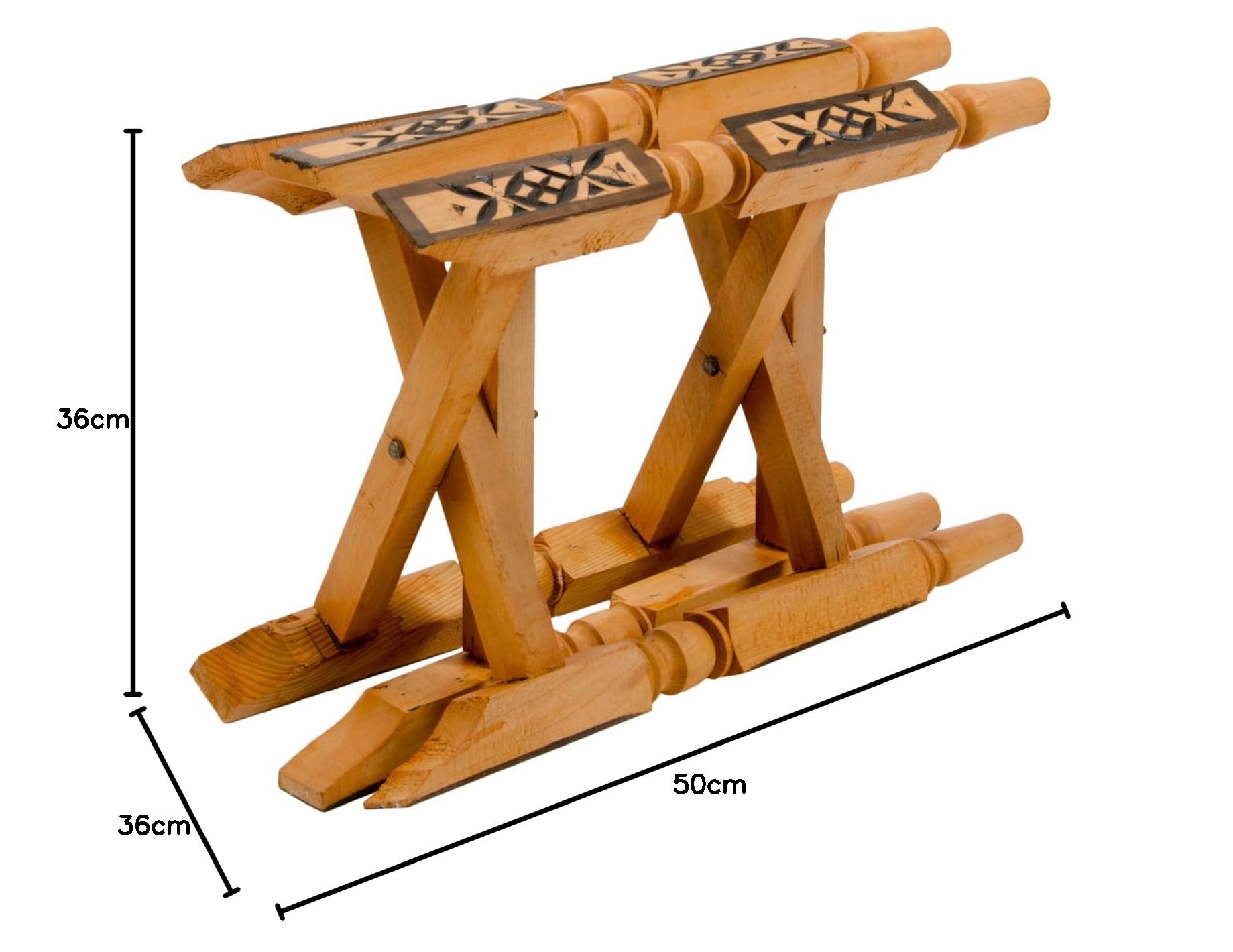 Orientalisches Holzgestell für 40 cm-Tablett edel aus Zedernholz 40 cm