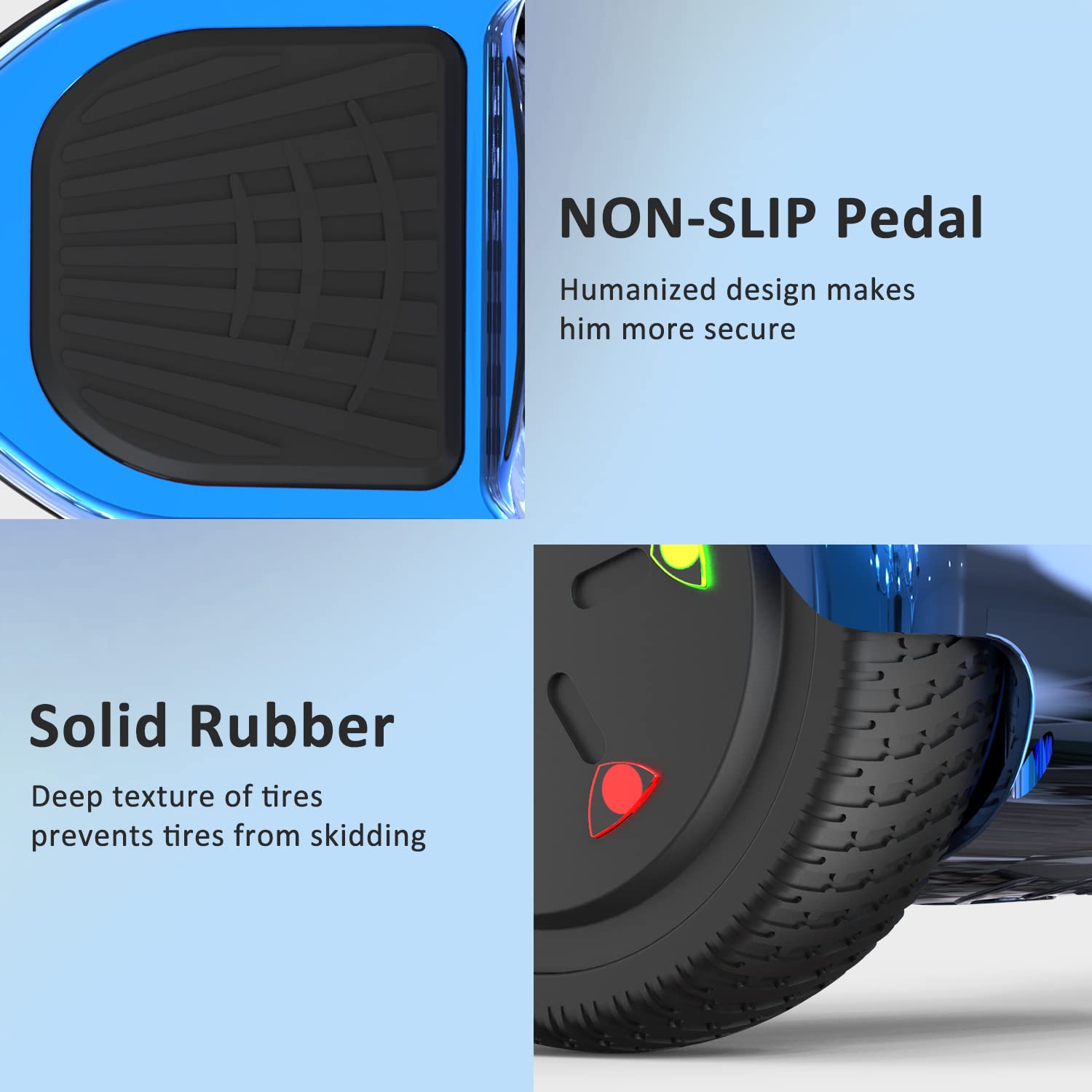 RCB Hoverboards mit Sitz Hoverkart komplett für Kinder, Skateboard mit Set, Hoverboards mit LED Lichtern und Bluetooth, Geschenk für Kinder