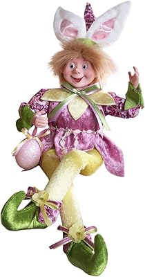 Sponsored Ad - PICUKI Easter Decorations for The Home Easter Bunny Decor 15.5 Inch Elf Figurines Children's Easter Decorat...