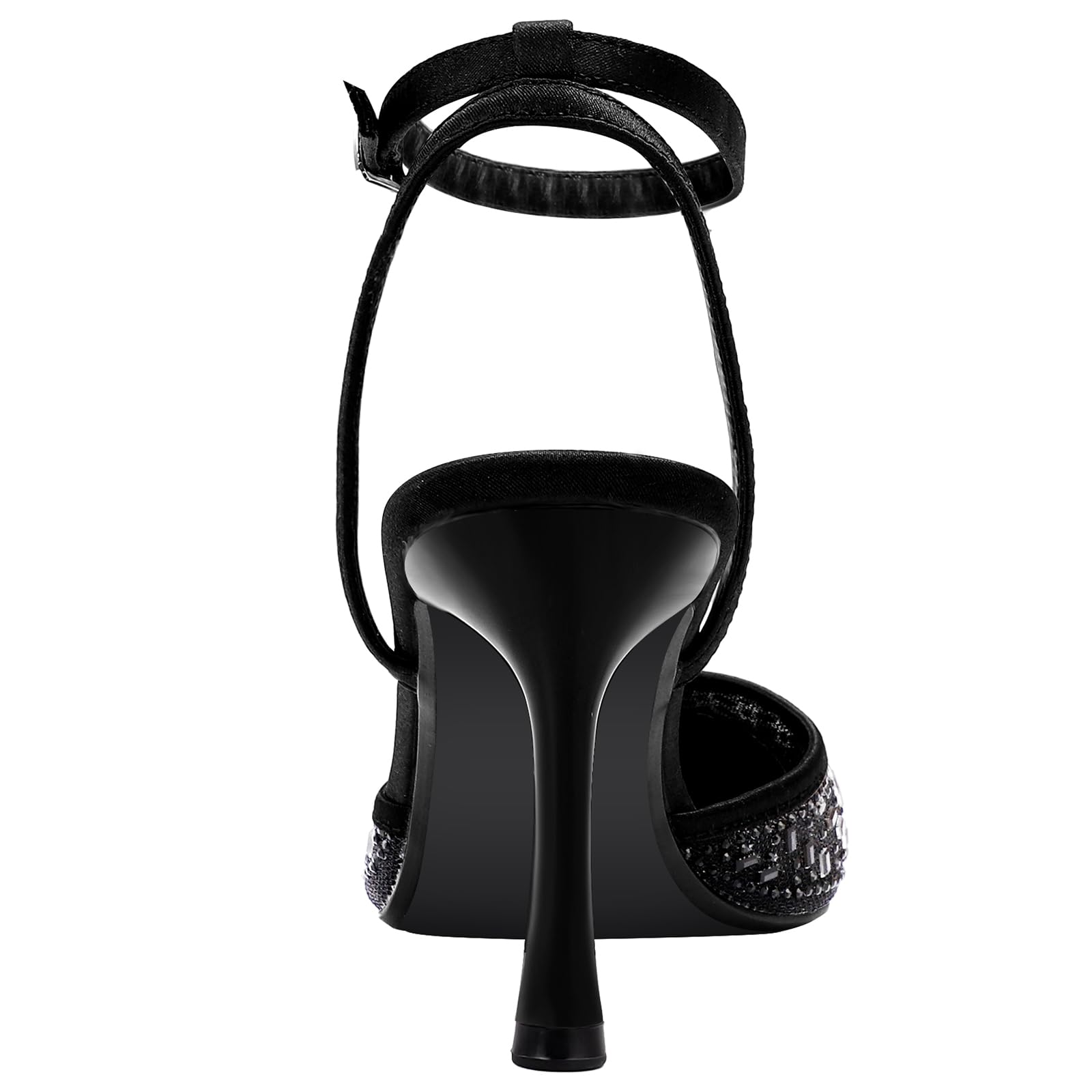 PIZZ ANNU Tacones Mujer Zapatos Tacon Vestir Pitillos Destalonados Tira Tobillo Ajustable