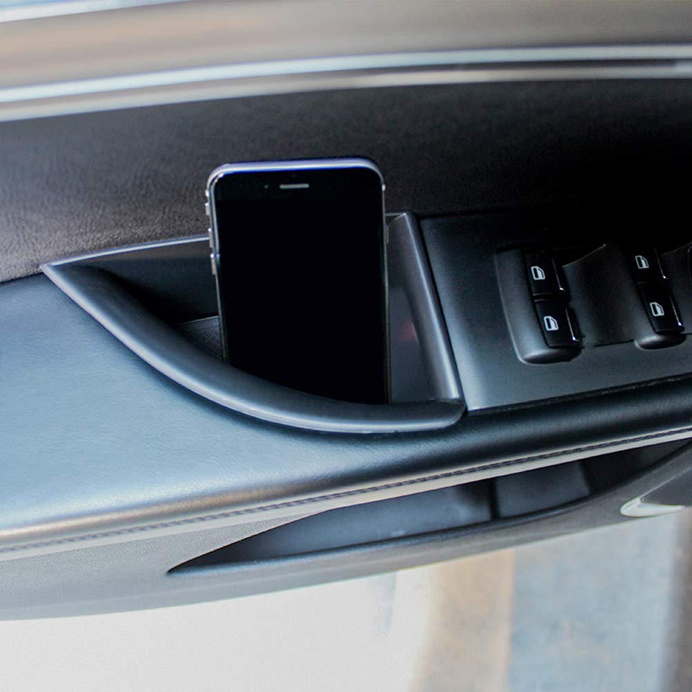 HIGH FLYING 4PCS Car Inner Side Door Glove Storage Box Holder Organizer for Lincoln MKX 2016-2018