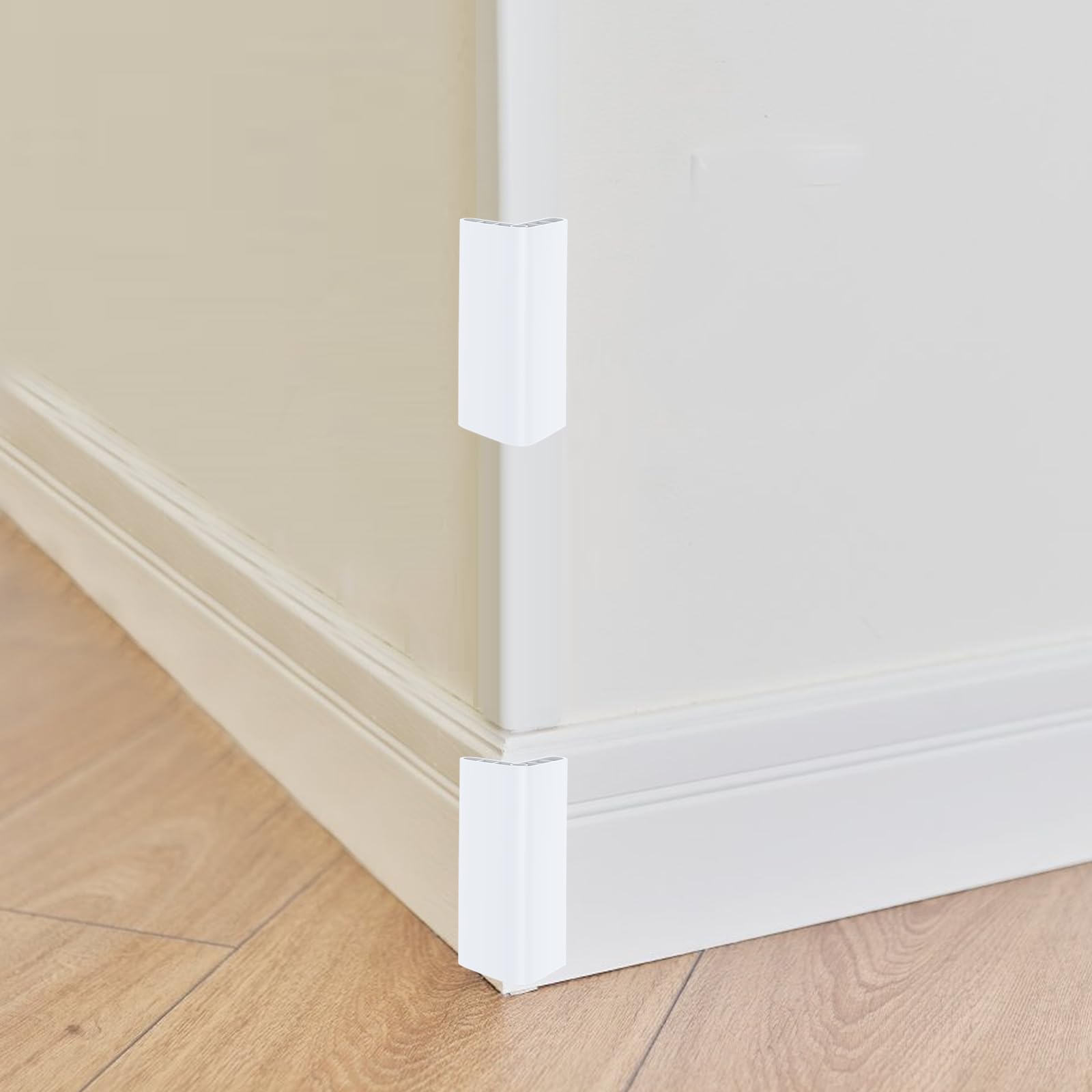 Peel And Stick Moulding Baseboard Corner Blocks 4inch - 4 Inside & 4 ...
