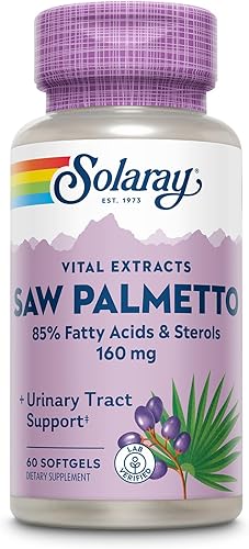 Miniatura 10 de SOLARAY Extracto de Saw Palmetto - Salud de próstata y apoyo del tracto urinario - 136 mg de ácidos grasos y esteroles - Verificado en laboratorio,