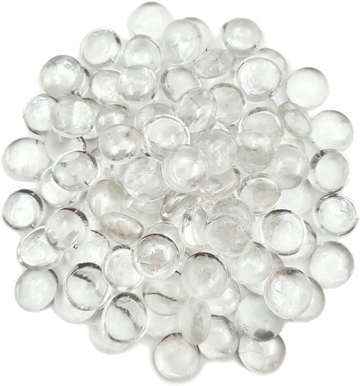 YGFRSTO Flat Glass Marbles 1 Pound Vase Filler Fire Pit