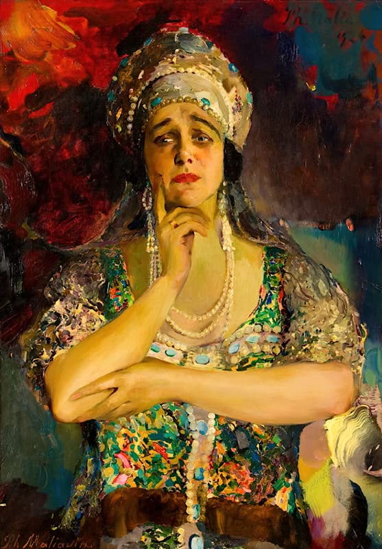 Impresiones de pared para oficina, retrato clásico de Nadezhda Plevitskaya de 60x90cm