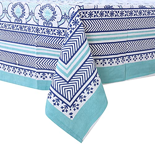 Image of Texstylers Table Cloth | Table Cloth for 6 Seater Dining Table| Dining Table Cover 6 Seater | Table Cover 6 Seater | Dining Table Cover | Rectangle, Cotton,150 cm X 225 cm (Rama)
