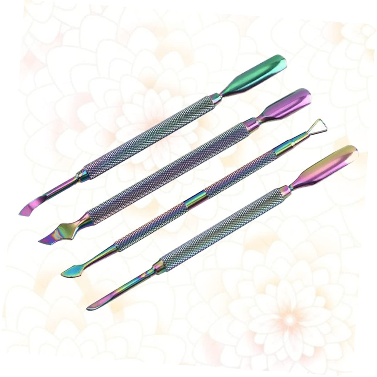 Gogogmee Colorful Titanium Manicure Tools Nail Art Tools Set 4-piece Nail Art Accessories for Daily Use