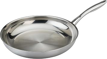 Black Cube Stainless Steel Cookware, Fry Pan, 12.5-Inch Diameter