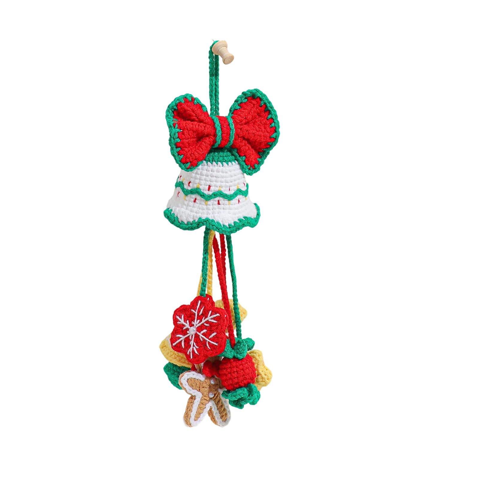 Hsioluted O Artisanal Weave Christmas Tree Decoration Soft Yarn Decoration For Vacation Home Deck Crochet Rnaments