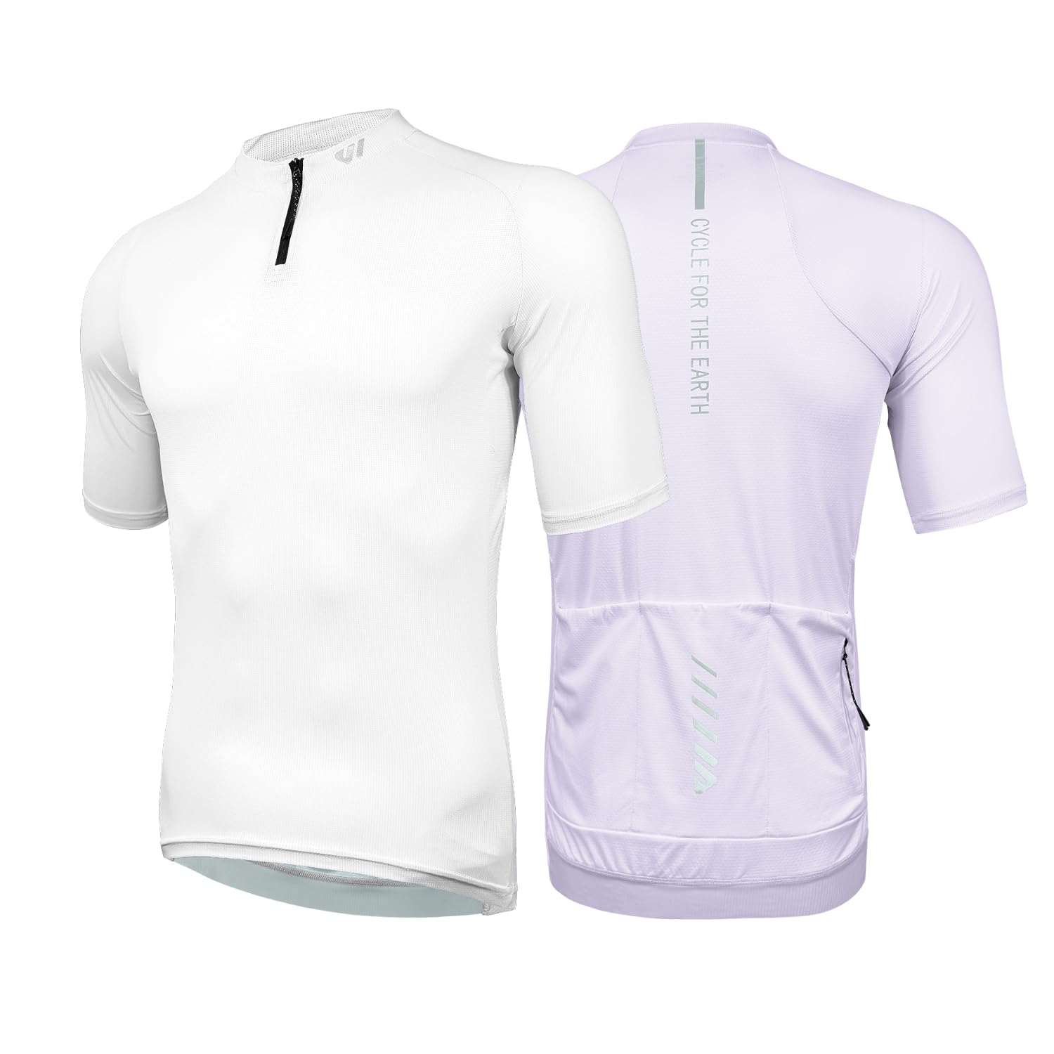 Wulibike Rennrad Trikot Herren Kurzarm, 1/4 Reißverschluss Fahrrad Shirt Mit 3+1 Rückentaschen Fahrradbekleidung