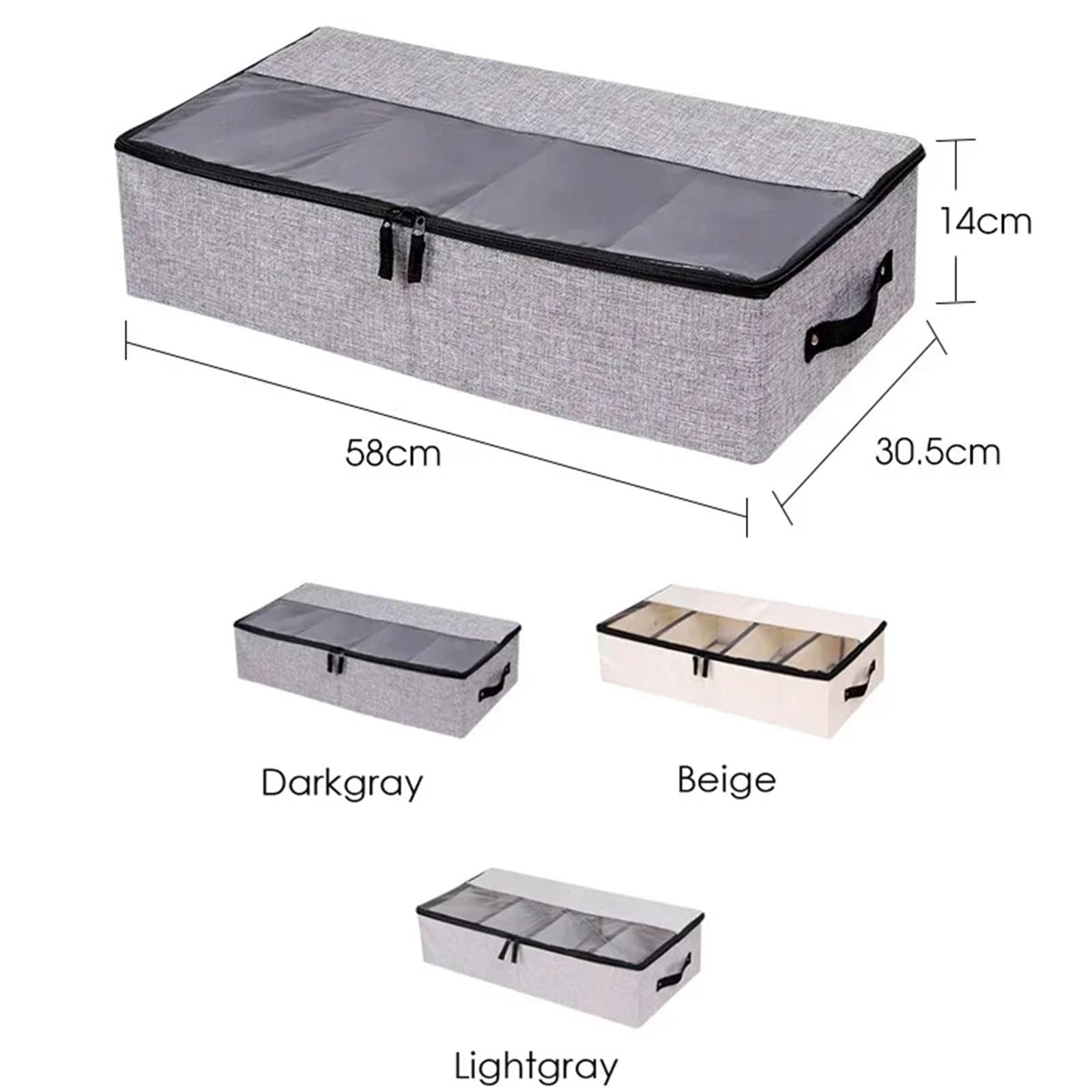 Pudełko do przechowywania bielizny, Składane pudełko do przechowywania przegródka na bieliznę z pokrywką organizer szafy buty(Darkgray)