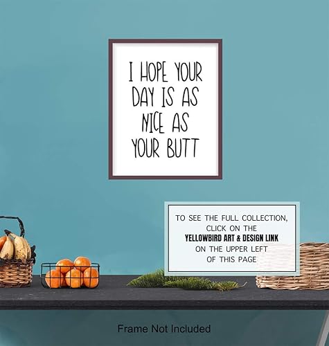 Miniatura 6 de I Hope Your Day Is As Nice As Your Butt - Funny Bathroom Wall Decor Sign - Bath Wall Decor - Guest Bathroom Art - Restroom Decorations - Modern Bath