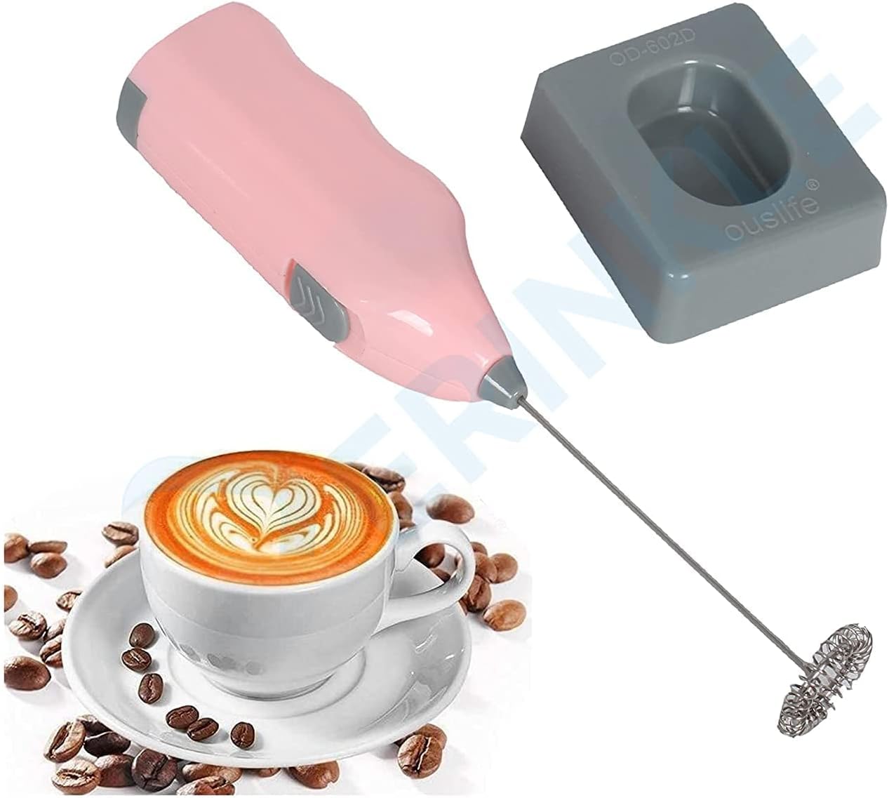 ZOQWEID Electric Handheld Milk Wand Mixer Frother for Latte Coffee Hot Milk, Milk