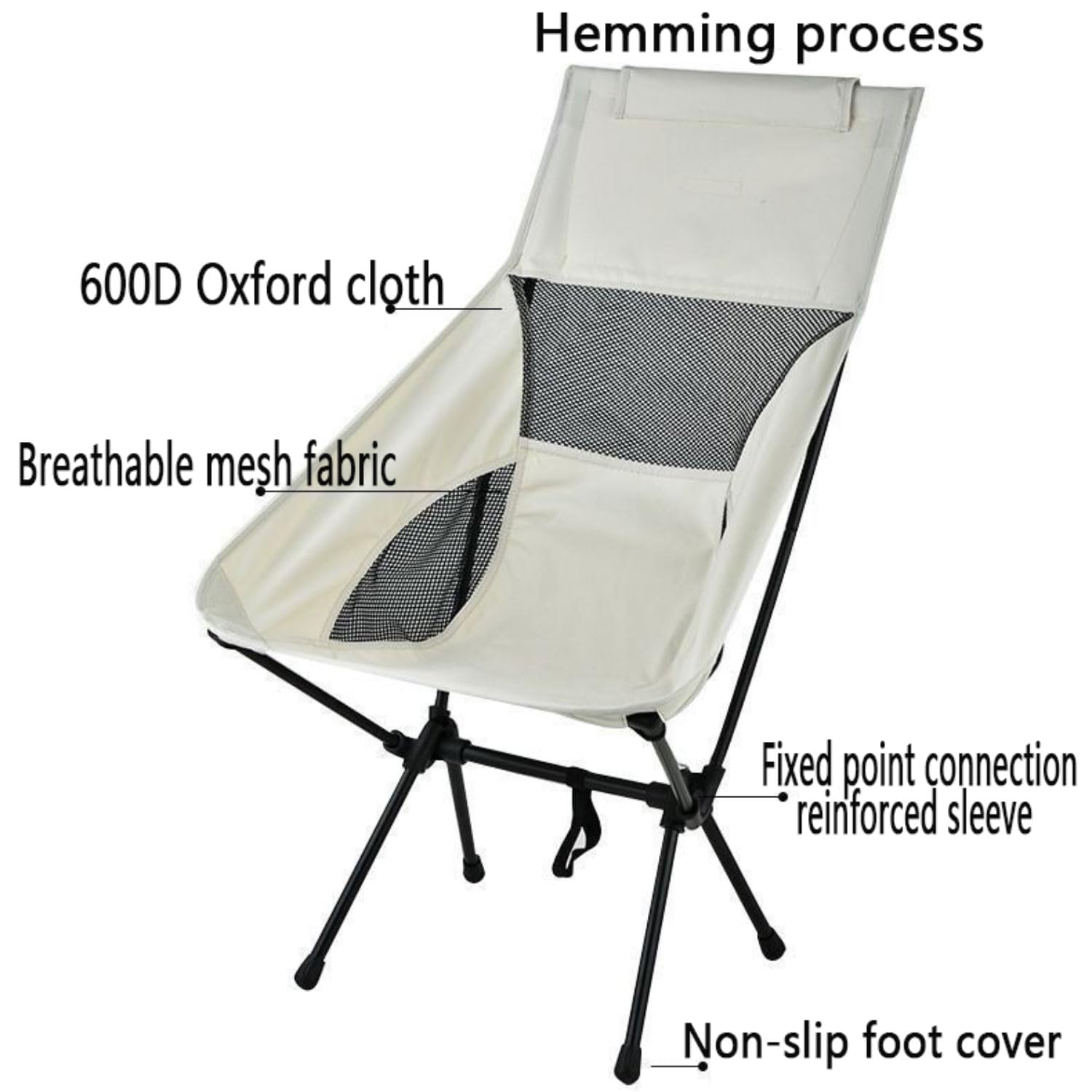 Campingstuhl Hochlehner faltbar 120 kg Klappstuhl Camping leicht Angelstuhl klappbar Klappstuhl Outdoor mit Tragetasche Faltstuhl Ultraleicht Campingstuhl klappbar für Picknick Outdoor Wandern