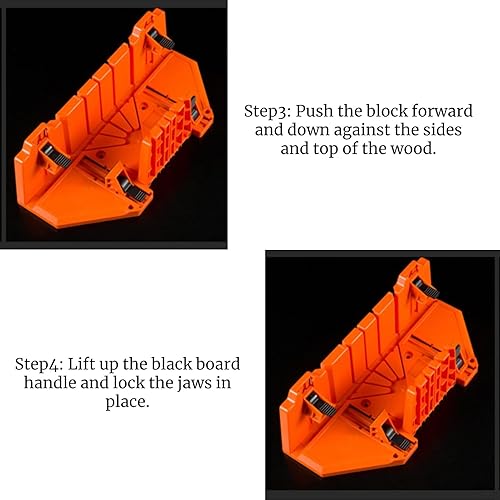 Miniatura 6 de Caja de inglete para sierra de inglete, caja de sierra de inglete de plástico para carpintería, sierra de podar para cortar madera, herramienta de