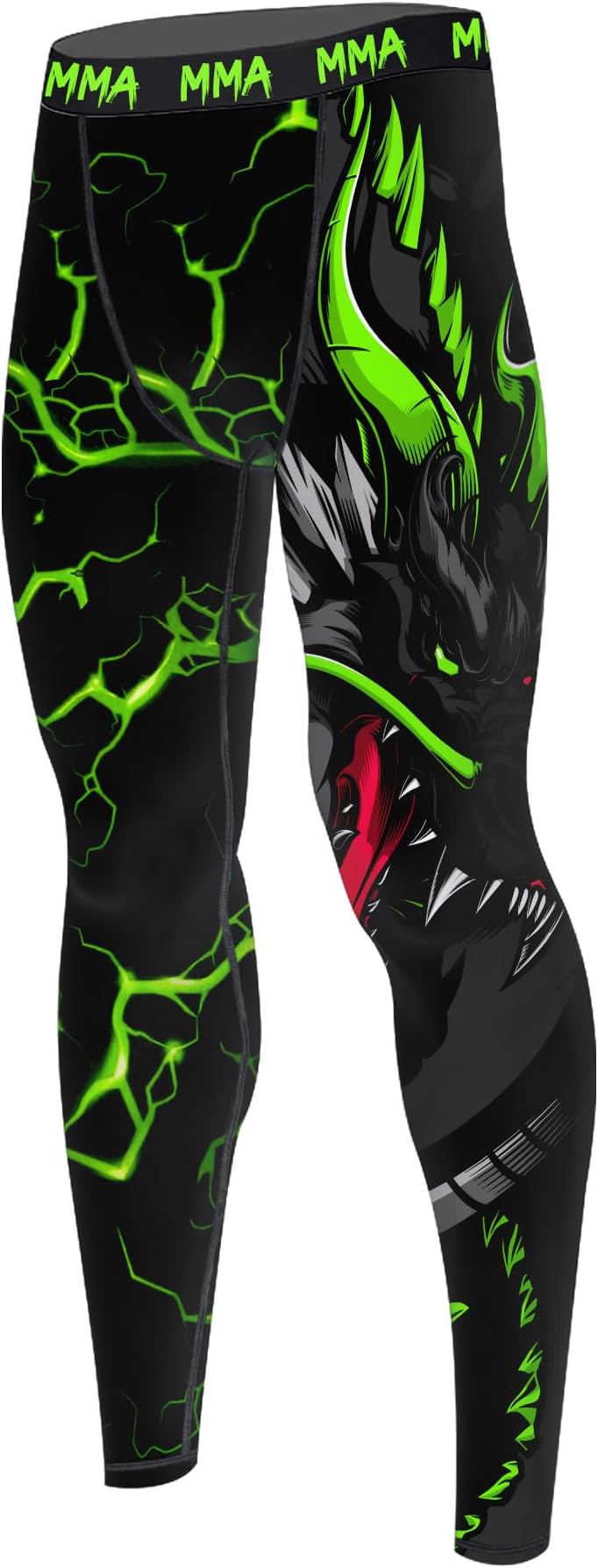 Men's Compression Pants Active Athletic Quick Dry Base Layer Leggings Spats for BJJ Running Gym Yoga MMA