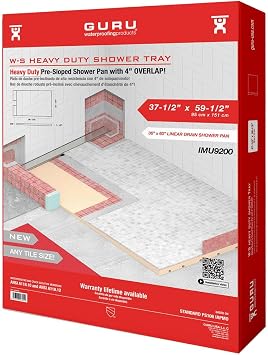 Water-Stop 36" x 60" Heavy Duty Presloped Off-Center Shower Tray
