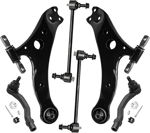 Miniatura 178 de Detroit Axle - Kit de brazos de control delanteros de 6 piezas para Toyota Corolla 2014-2019, 2 brazos de control inferiores con rótulas, 2 varillas