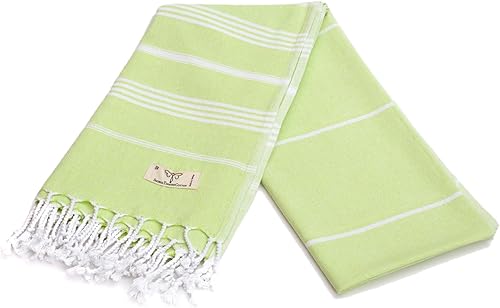 Miniatura 7 de SMYRNA TURKISH COTTON Classical Series - Toalla de playa turca original, prelavada, 37 x 71 pulgadas, toalla de baño peshtemal y turca para spa,