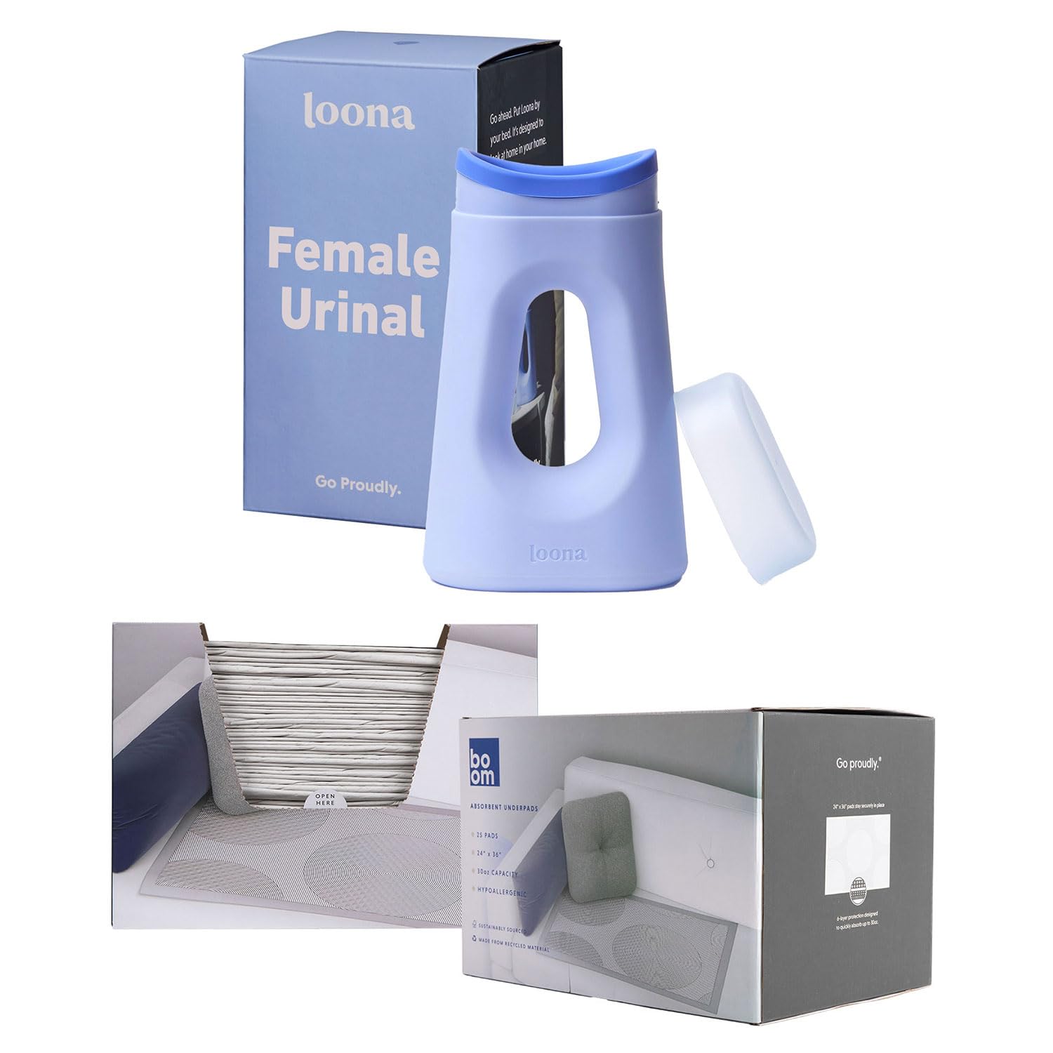 Amazon.com: Loona & Flourish - Portable Urinal and Premium Underpads ...