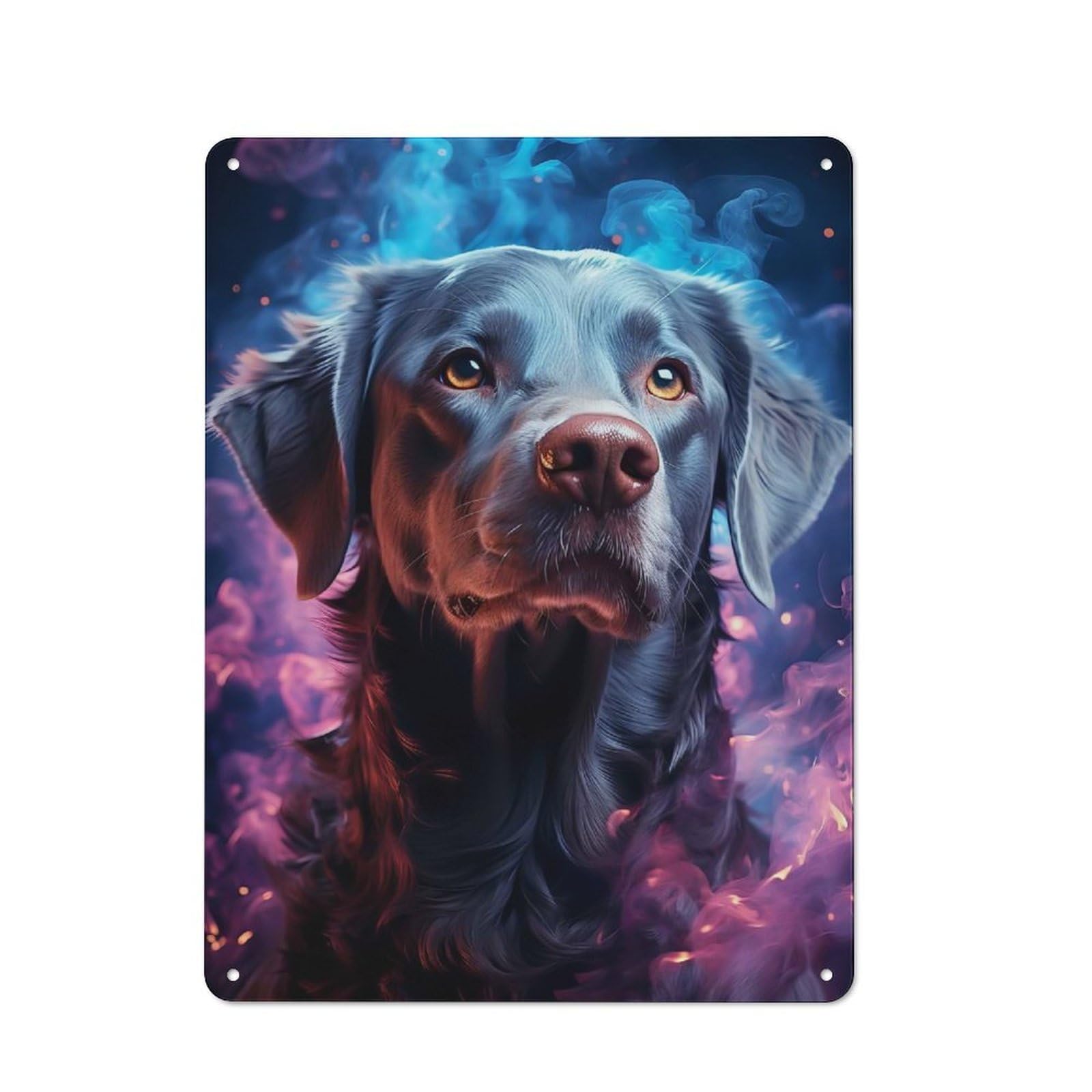 Junmoney Fantasy Labrador Shed Metal Sign With Design 40X30cm, Outdoor Room Utility Space Decor For Greenhouse, Garden Room, Cafe Or Entryway