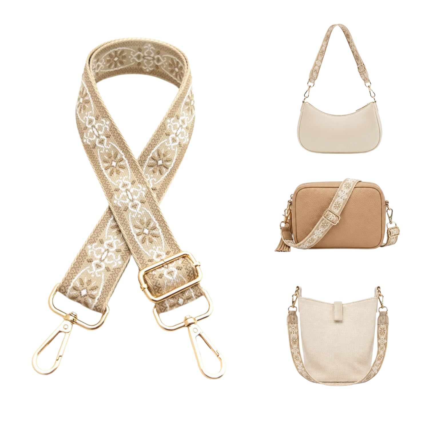 Shoulder Strap Adjustable Replacement Bag Belt, Fashion Bag Strap for Women Decorative Shoulder Crossbody Sling, Comfortable Lightweight Pressure Relief Long Belt-image-4