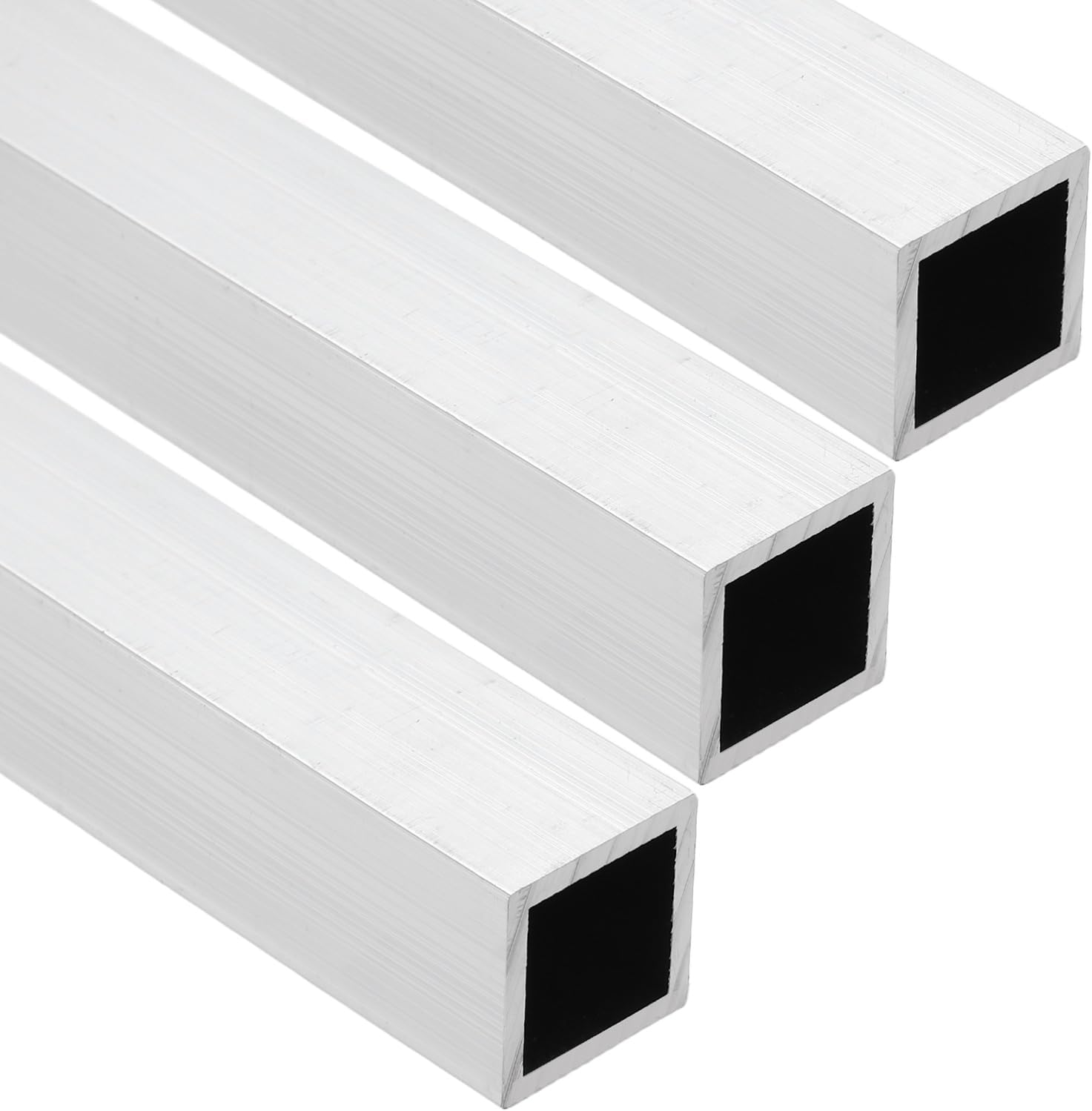 MECCANIXITY Aluminum Square Tubing,(5x5x1x356mm) 6063 Aluminum Square Tube Seamless Structural Metal Profile Hardware for Construction DIY Home Decor Furniture 3pcs