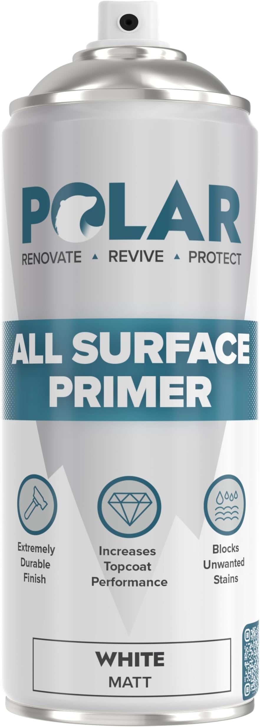 All Surface Primer Matt White Pack of 1, Exceptional Adhesion for a Professional, Long Lasting Paint Finish, Quick Drying and Perfect for Multi Surfaces - 400ml
