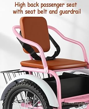 ベージュ 三輪車 前後バスケット付き ベージュ 三輪車 前後バスケット付き ベージュ 三輪車 前後