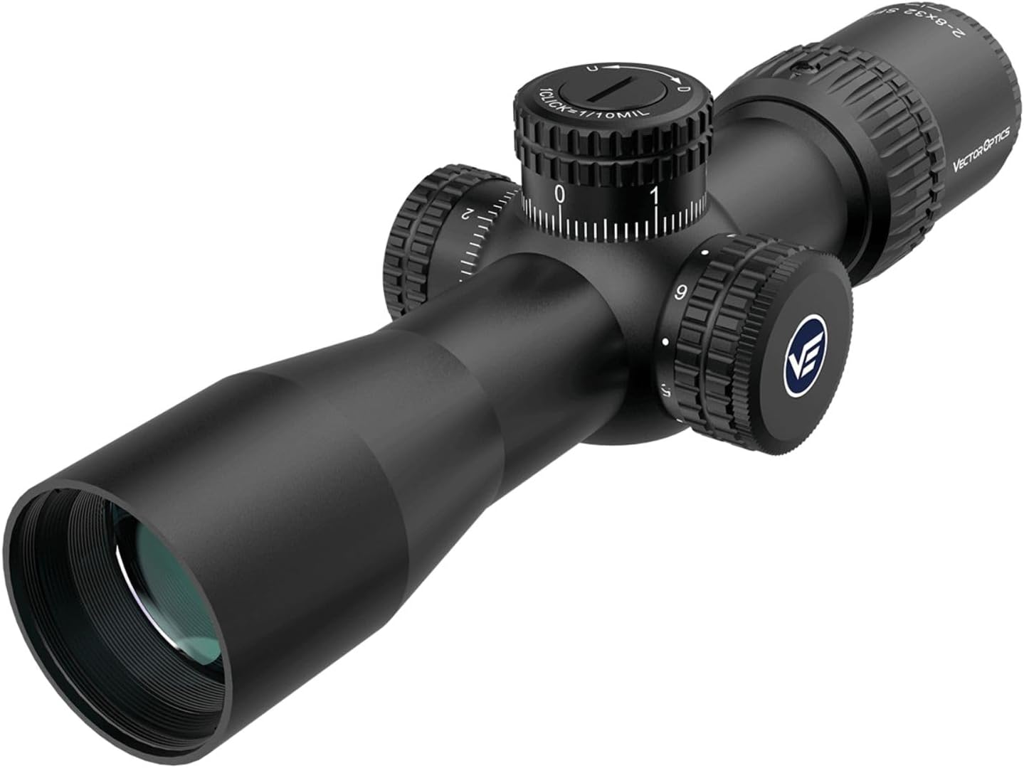 Vector Optics 2-8x32IR Ultra Short Riflescope, Second Focal Plane, 30mm Tube, Turret Lock System, Illuminated Reticle Fully Multi-Coated for Tactical