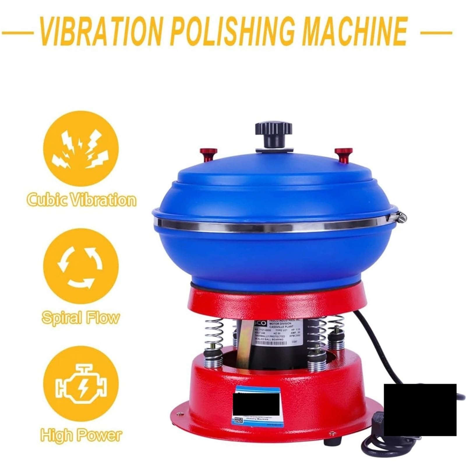 Tischschleifer, Vibrations-Trommelpoliermaschine for Polieren von Schmuck, Metall, Jade, Achat und Edelsteinen – Hochfrequenz-Präzisionswerkzeug