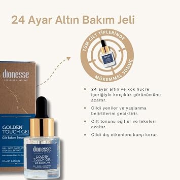 Dionesse Wrinkle Remover Set - 24k Gold Skin Care Gel, 5 Floral Tonic and Regenerative Reishi Soap - Skin Rejuvenation, Anti-Blemish, Anti-Aging Care