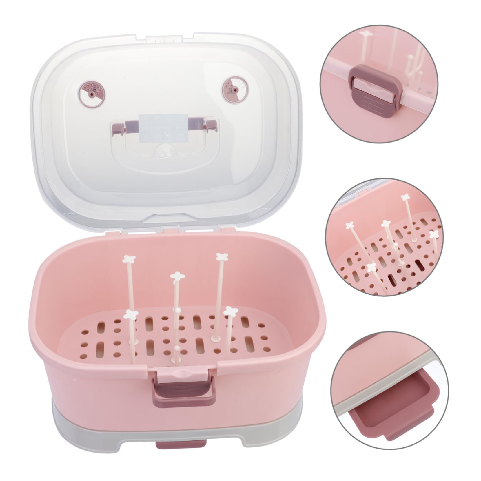 Aufbewahrungsbox Stauraum Pp Babyflaschen mit aus Große Gutem Verschluss Ausreichend Praktischer Babyflaschen Organizer und Zuhause und Unterwegs