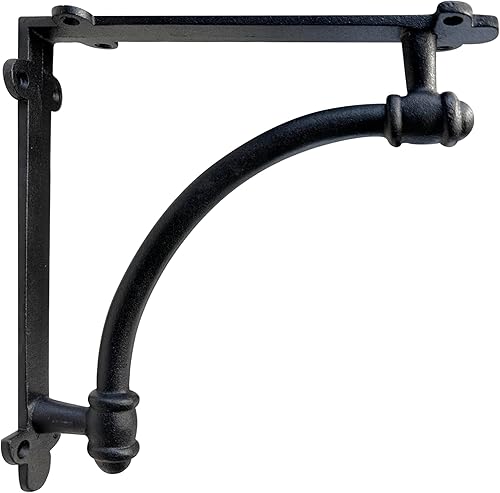 Miniatura 101 de NACH Soportes decorativos para estantes, paquete de 2 soportes de estante de hierro fundido de metal antiguo de 9.6 x 1.7 x 9.6 pulgadas, soportes