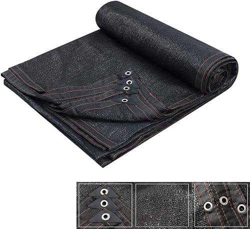 Tela transpirable resistente a los rayos UV, malla de sombra rectangular negra, tasa de sombreado 95 %, para el hogar al aire libre, patio,