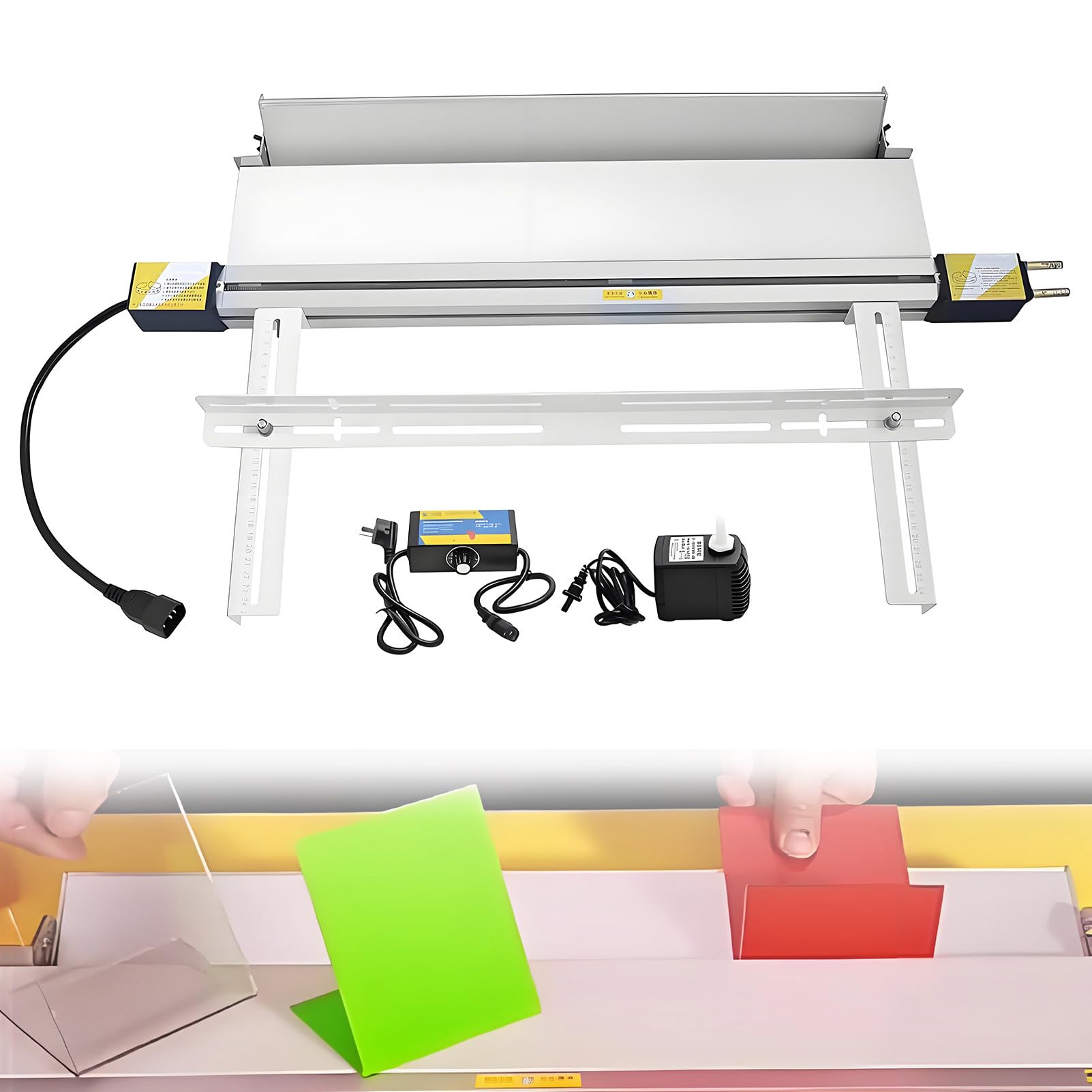 EpyGnom Acrylic hot Bending Machine with Adjustable Angle & Length, Plastic Heat Bender with Spare Heating Wire 0-420℃, Up to 0.24in Thick, for 1-6mm PVC PP ABS PC 125cm/48in