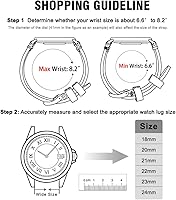 Vista 6 de Ritche - Correa de reloj de cuero de liberación rápida, 18, 19, 20, 21, 22, 23 y 24mm