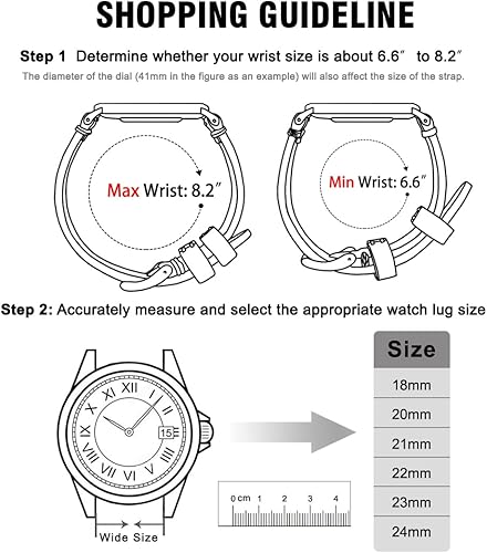 Miniatura 6 de Ritche - Correa de reloj de cuero de liberación rápida, 18, 19, 20, 21, 22, 23 y 24mm