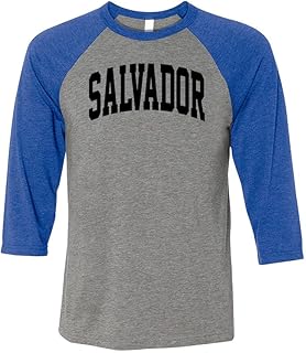 Salvador Collegiate Three-Quarter Raglan Sleeve Baseball Shirt Unisex 2X-Large Grey/Royal