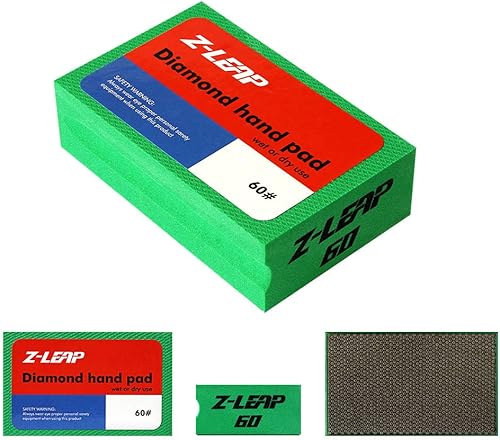 Miniatura 9 de Almohadillas de pulido a mano de diamante Grit grueso 120 para granito mármol concreto bloque de lijado de vidrio